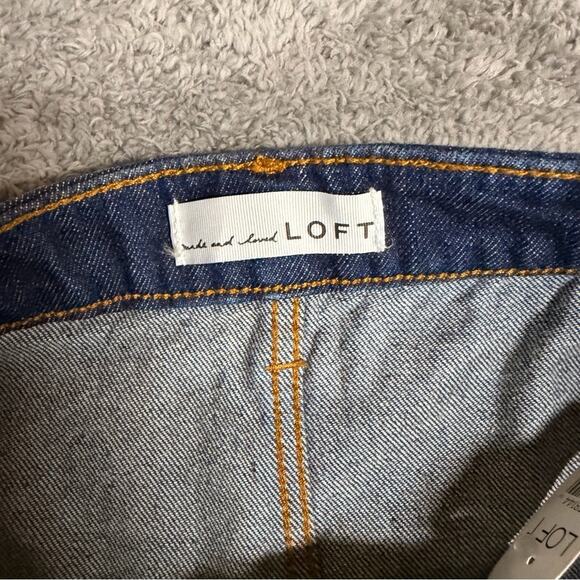 NEW LOFT Button Front Denim Maxi Skirt Size 2 - Picture 7 of 9